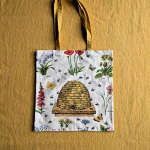 Bee Hive Yellow Eco Tote Front