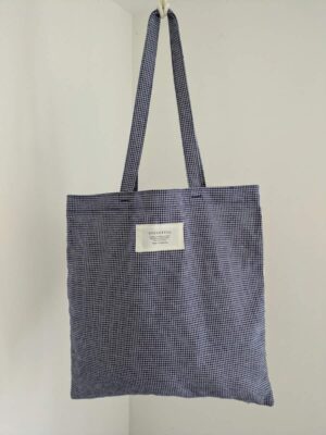 Blue Check Tote