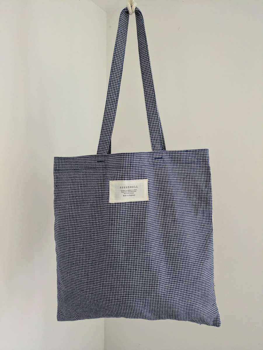 Blue Check Tote