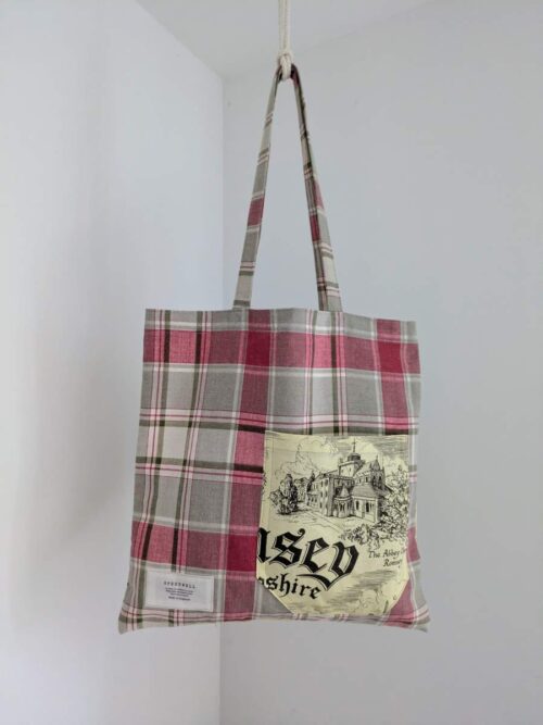 Red Plaid Tote Bag Front