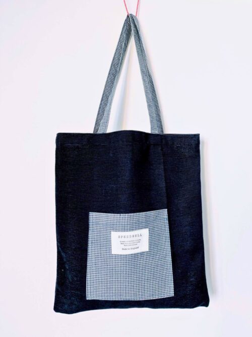 Courdroy Check Tote Front