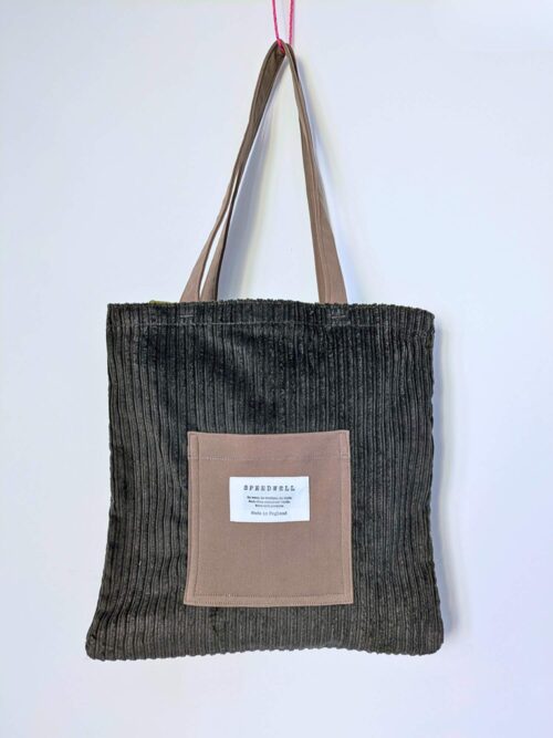 Drab Corduroy Tote Front