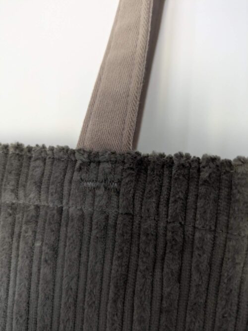 Olive Corduroy Tote Handle