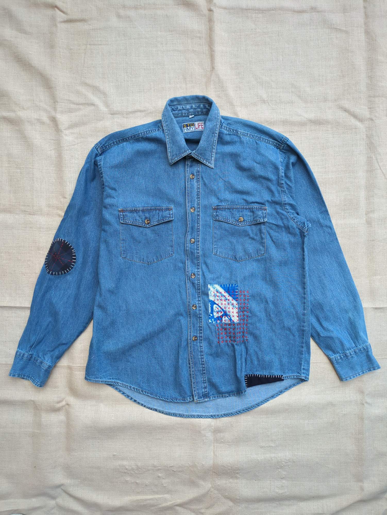 Denim Sashiko Shirt Front