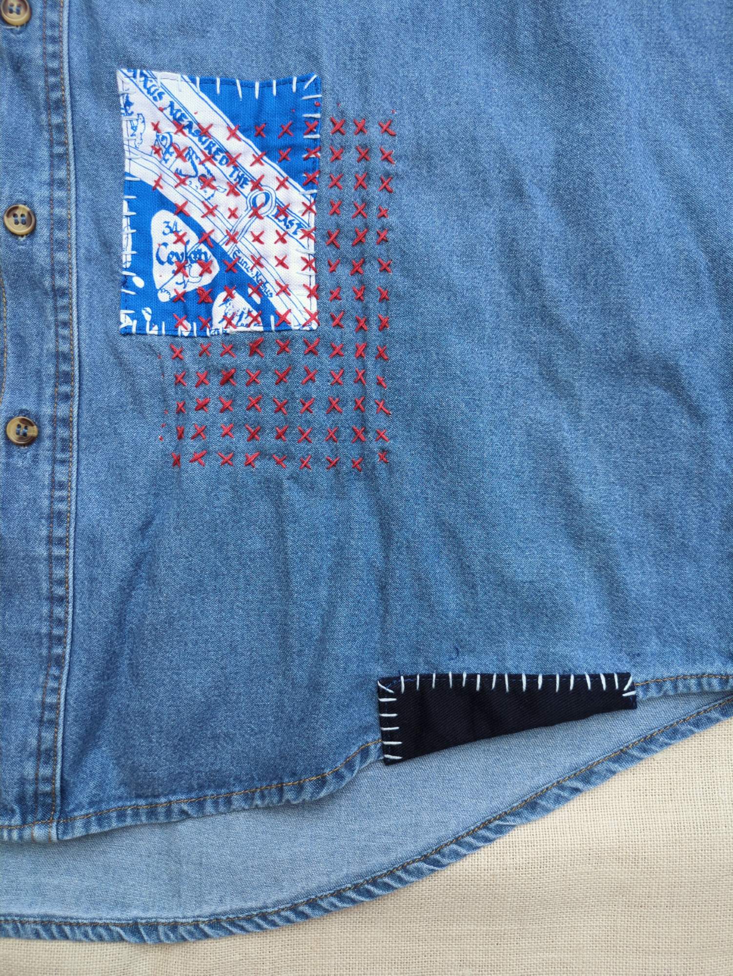 Denim Sashiko Shirt Stitches