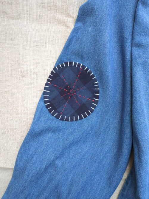 Denim Sashiko Shirt Patch